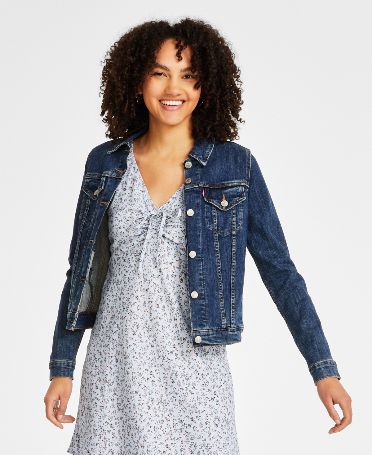 Levi's denim trucker dress discount