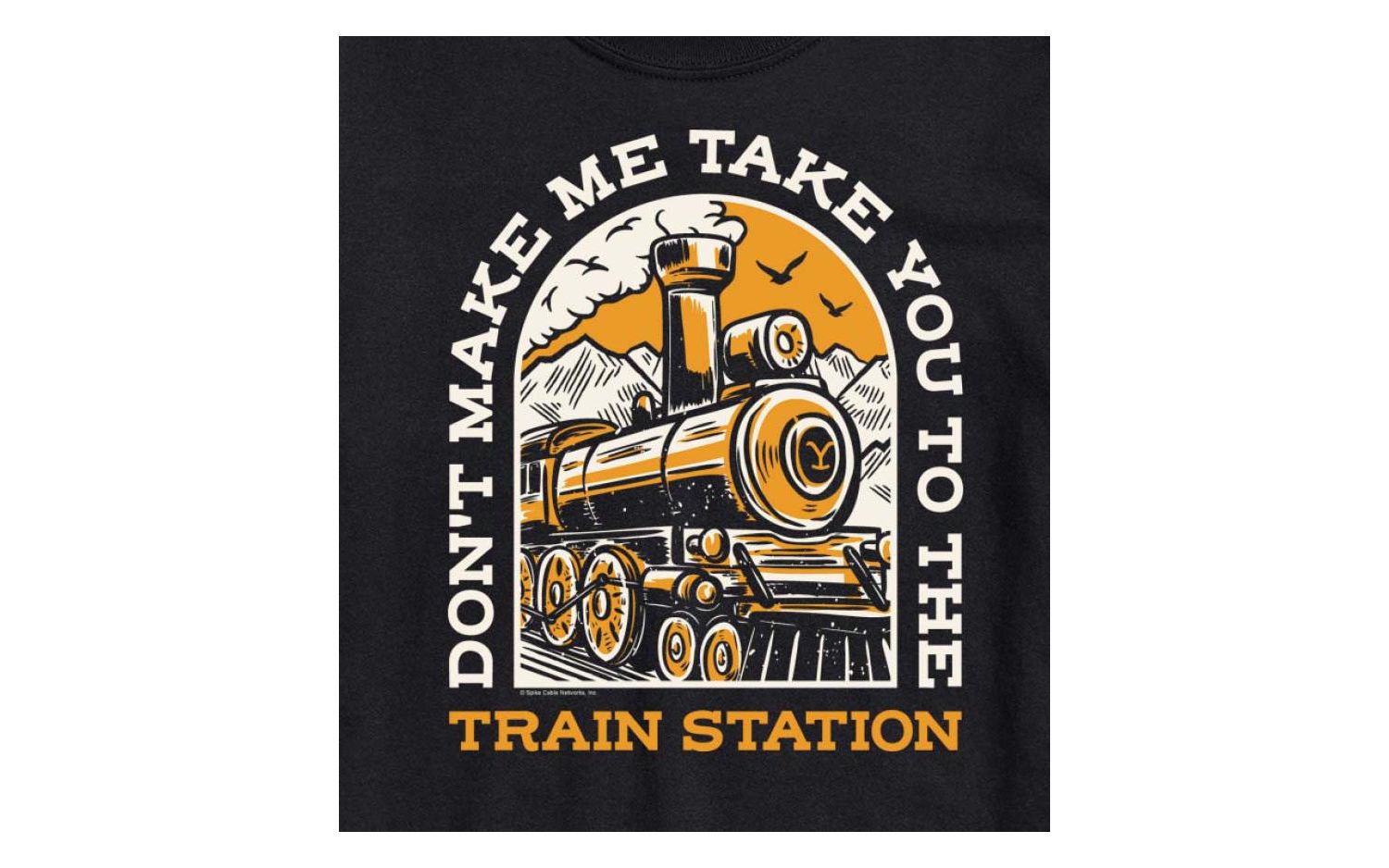 Hybrid Apparel Dont Make Me Take You Train Station Men's Short Sleeve Tee