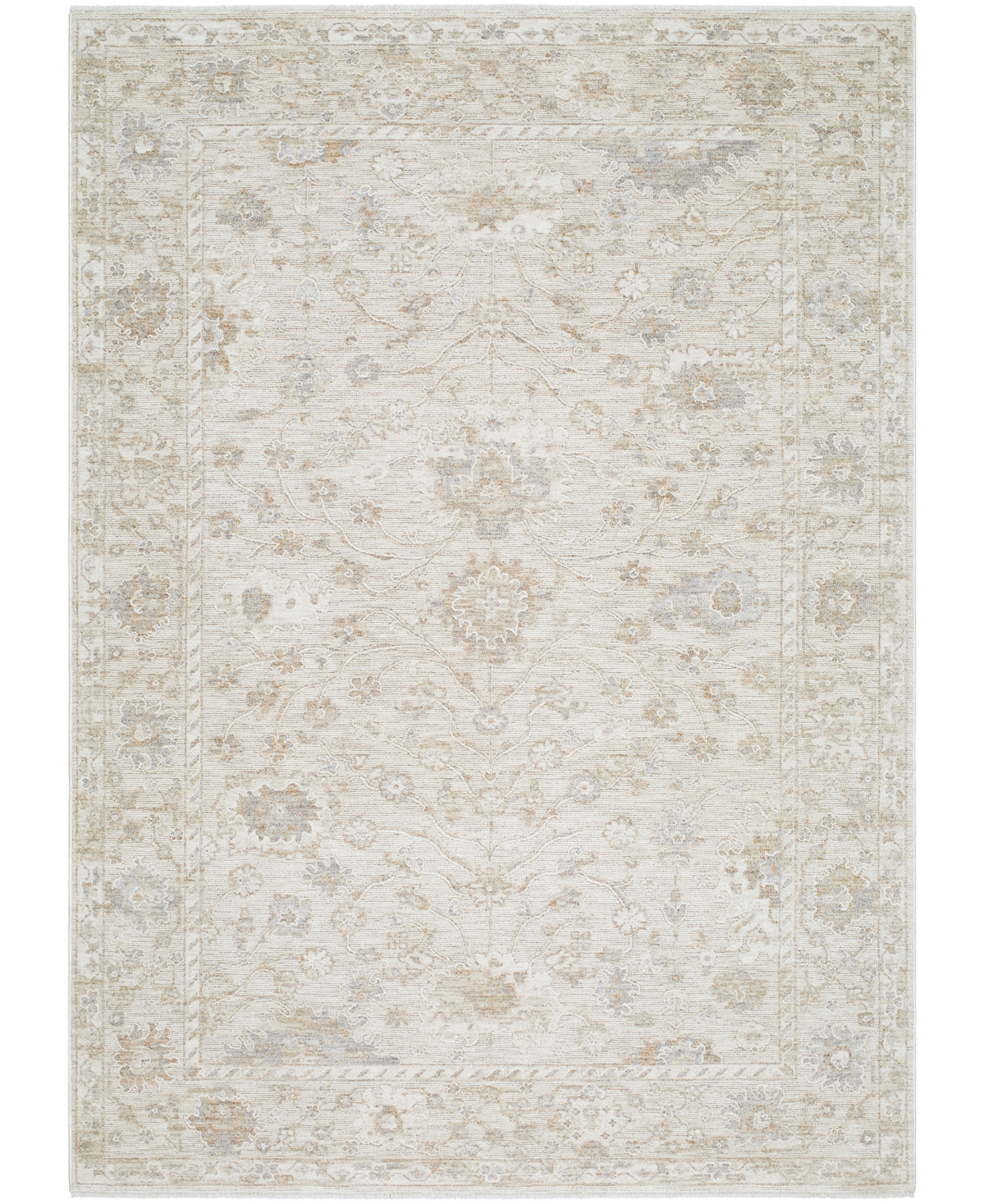 Surya Emory 527533 2'7"x7'10" Runner Area Rug In Silver