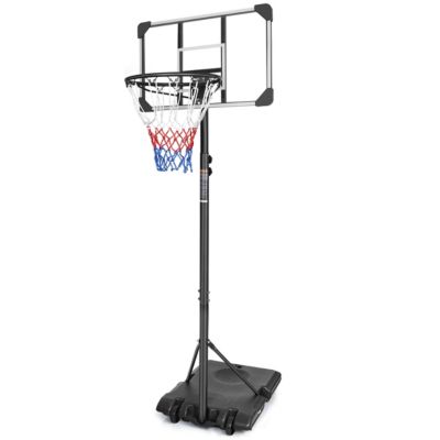 Adjustable Portable Basketball Hoop System with Stable Base