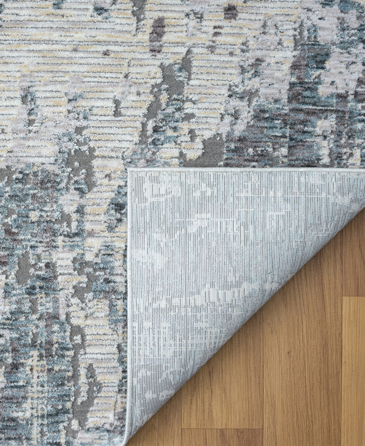 Lr Home Alexis All-464 2'6"x8' Runner Area Rug In Gray- Blue