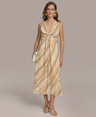 【Donna Karan New York】V-Neck Sleeveless A-Line Dress DKNY Women's V-Neck Sleeveless A-line Dress - Macy's