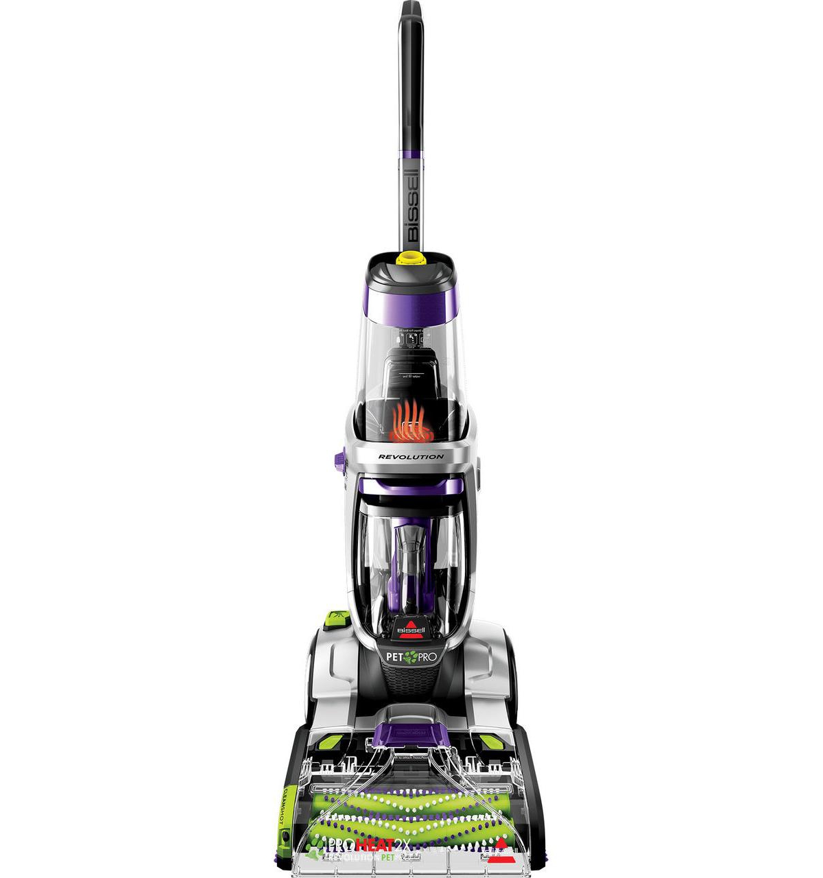 ProHeat 2X Revolution Pet Pro Plus Carpet Cleaner - Gray with black and purple accents