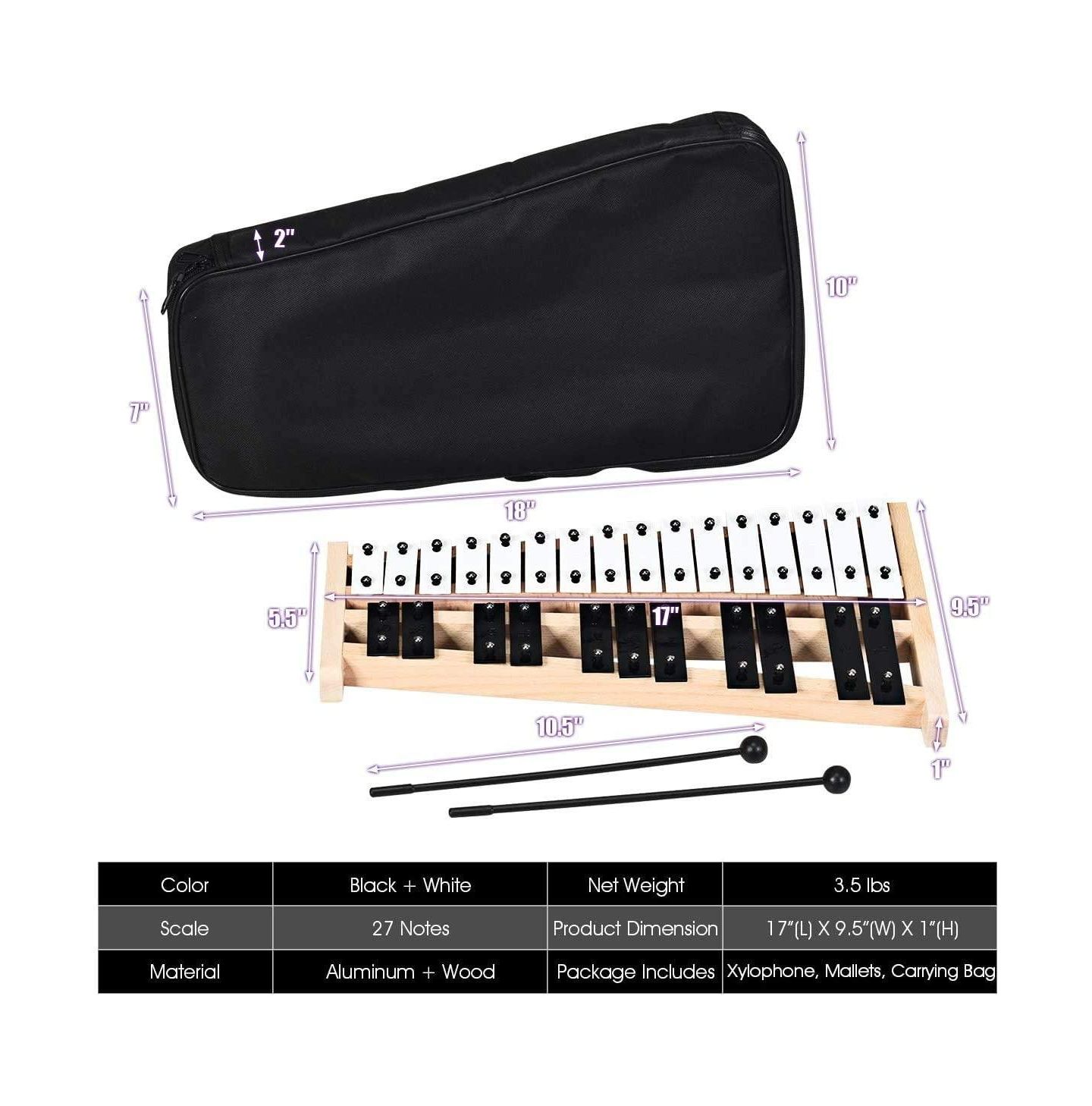 Детская игрушка SUGIFT 27-Note Chromatic Glockenspiel, Ages 3+ — фото 6