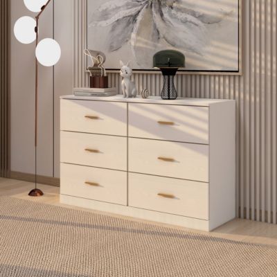 Modern 6-Drawer Dresser Ample Storage, Sturdy & Safe
