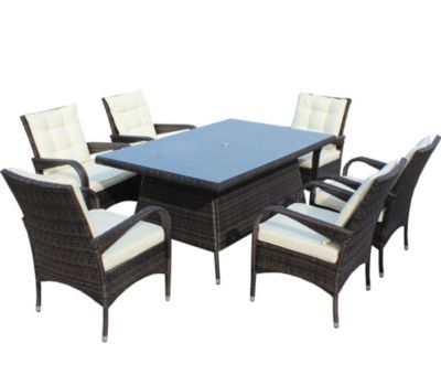 Streamdale 7-Piece Patio Dining Set with Cushions