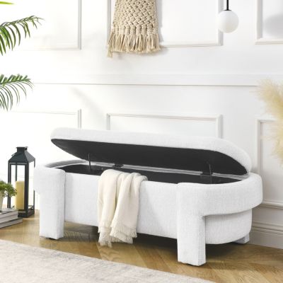 Upholstered Linen Storage Bench