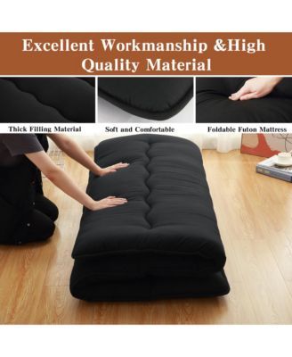 Futon Mattress Floor Mattress Pad Portable Dorm Sleeping Pad, Full Size