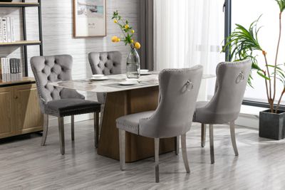 Streamdale Contemporary Velvet Dining Chair Set Of 2