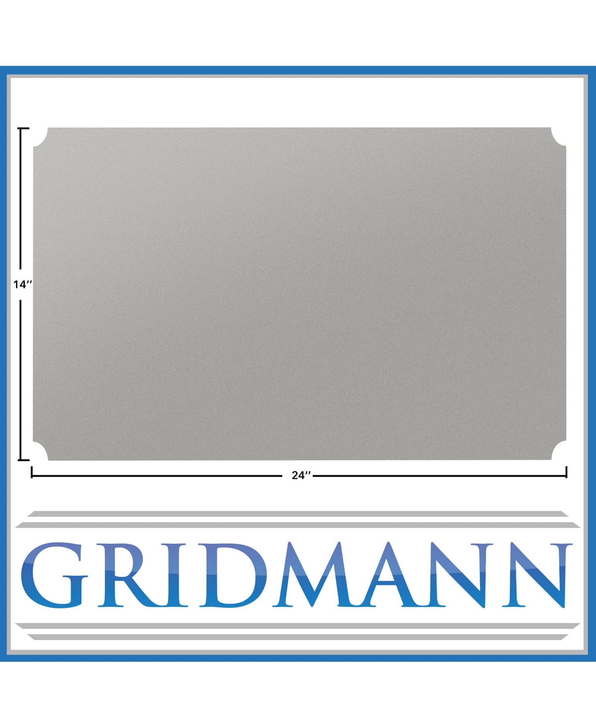 Gridmann Set of 3 Shelf Liners for 14 x 24 inch Wire Rack - Commercial-GradePlastic Pre-Cut Shelving Covers - Graphite