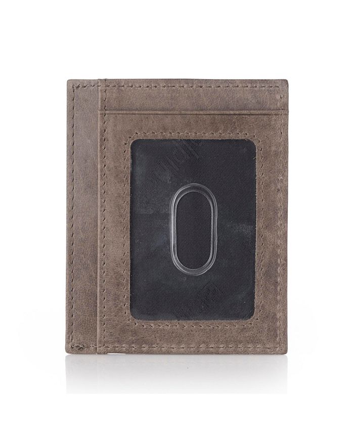 Alpine Swiss RFID Front Pocket Wallet - Slim Leather ID Card Case, Minimalist Design, RFID Blocking - View #4