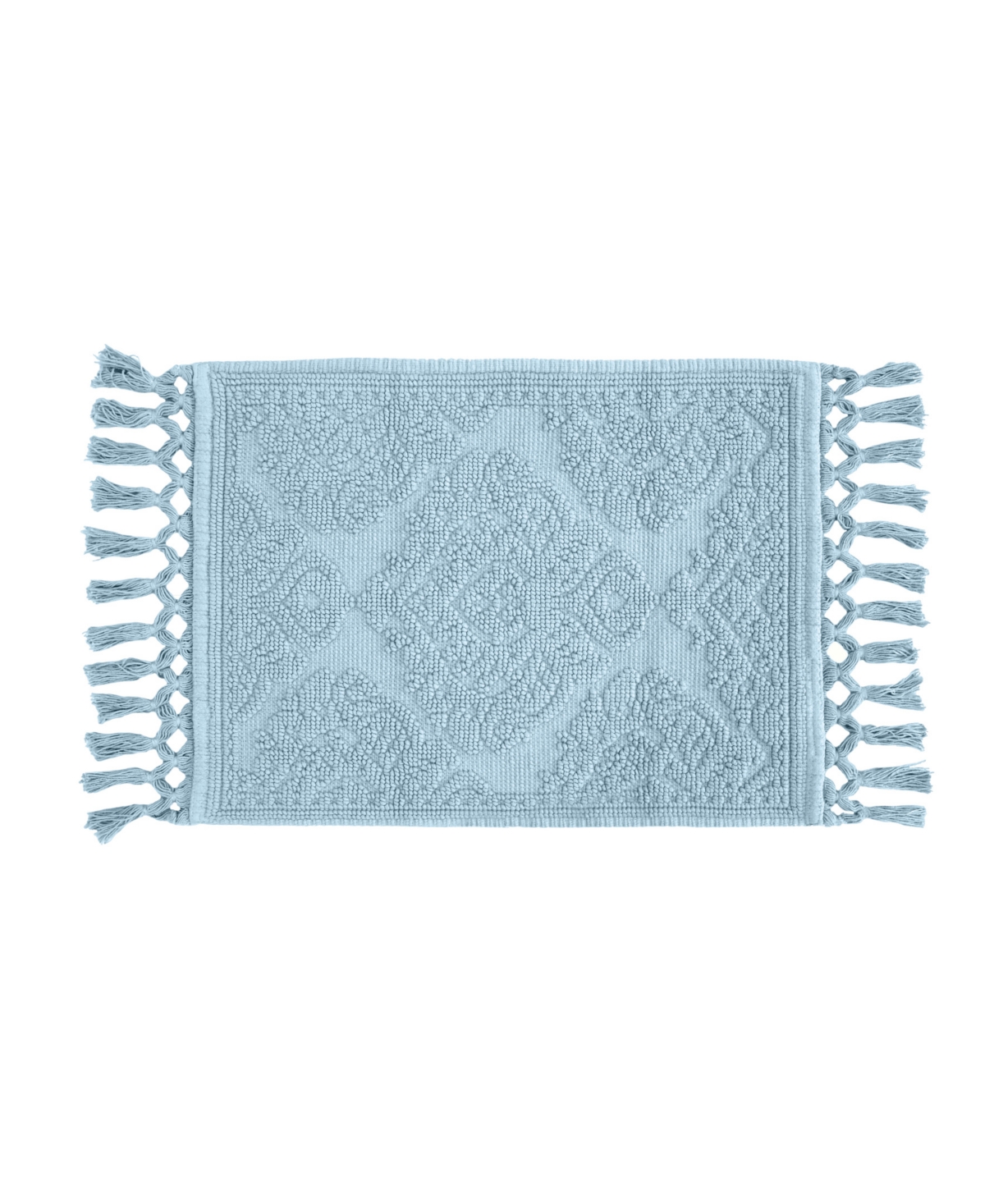 JEAN PIERRE NEW YORK RICARDO FRINGE COTTON BATH RUG 17" X 31" 