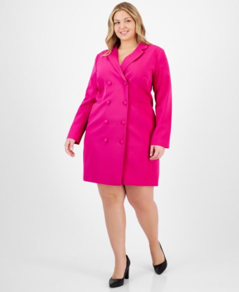 Женские платья Tahari ASL Plus Size Milano Trench Button-Front Jacket Dress