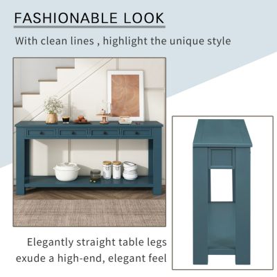 Console Table with Storage and Shelf for Entryway
