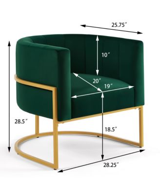 Velvet Accent Chair with Mid Century Charm