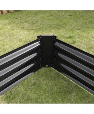 Streamdale Metal Raised Garden Bed Kit for Flowers, Veggies (7.6x3.7x0.98ft