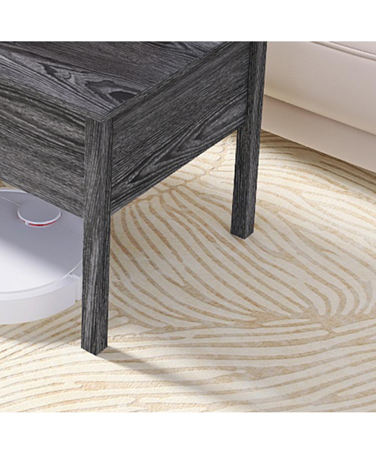 Streamdale Furniture Mdf Lift-Top Coffee Table with Storage For Living Room,DarkOak - Grey