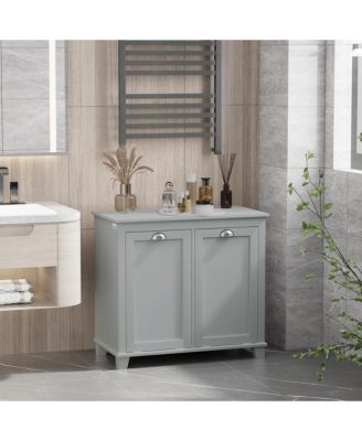Tilt-Out Laundry Sorter Bathroom Cabinet,