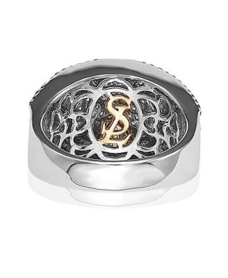 Suzy Levian Sterling Silver Cubic Zirconia Woven Ring