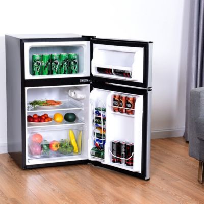 3.2 cu ft Compact Stainless-Steel Refrigerator