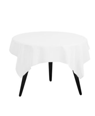 Square Tablecloth - 52 x 52 Inch - Heavy Duty Washable Polyester - For Small Square or Round Tables