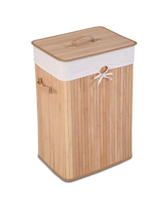19-Gallon Rectangular Laundry Basket Clothes Hamper with Handles and Lid