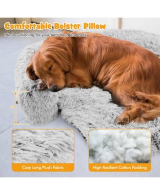Plush Calming Dog Bed with Anti-Slip Bottom, Couch-Style for Comfortable Rest