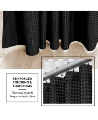 Heavy Duty Fabric Water-resistant Waffle Design Shower Curtains - 72"x72"