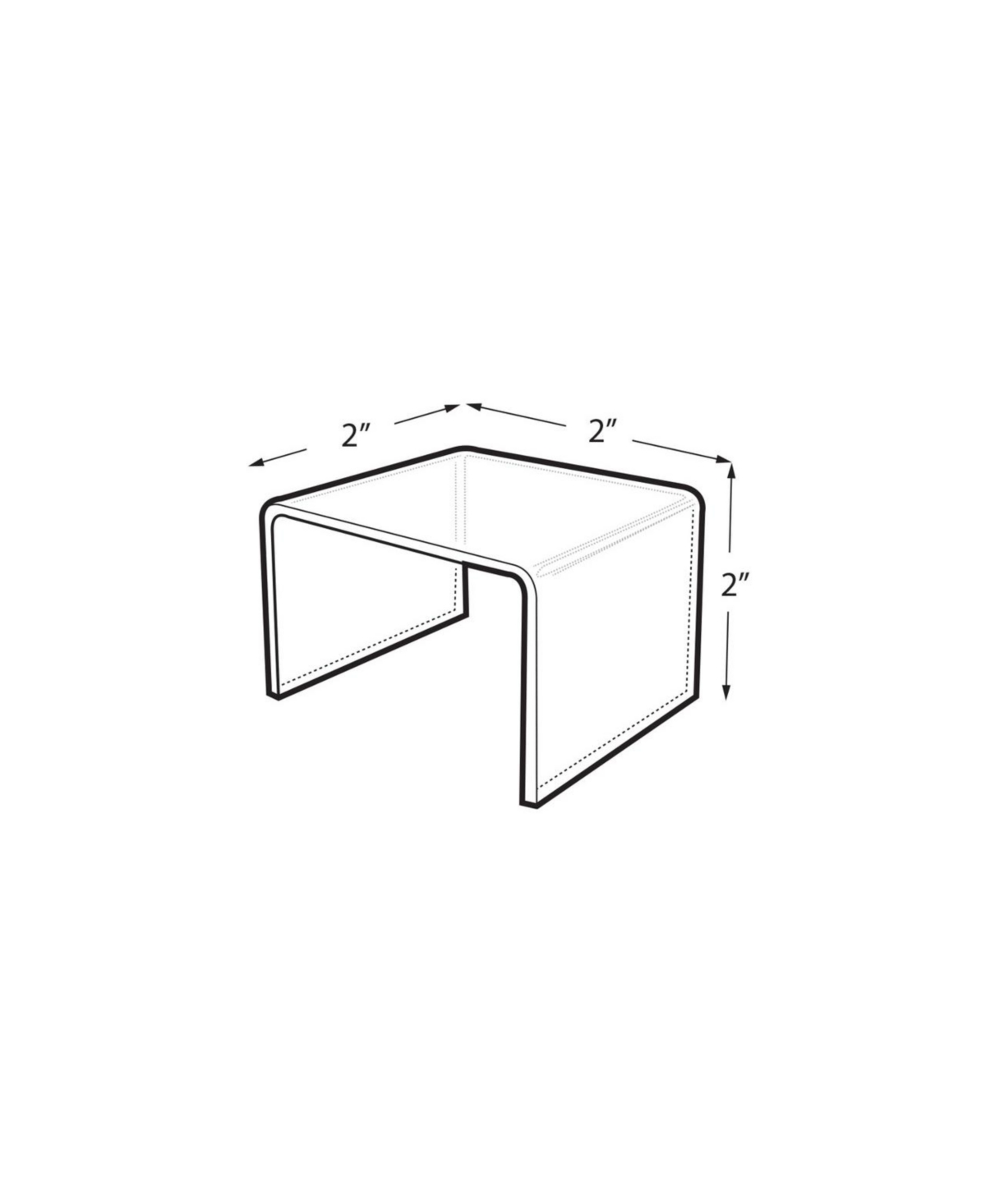 Azar Displays Clear Acrylic Riser Pedestal Display 2