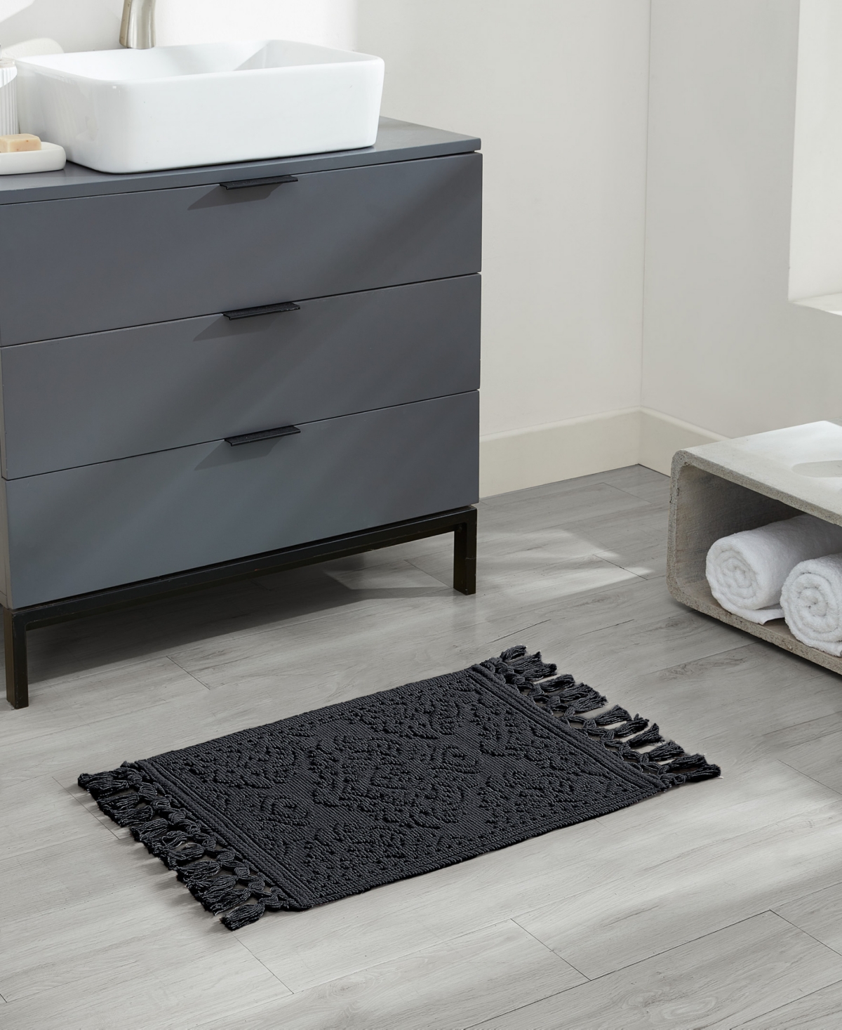 Jean Pierre New York Ricardo Fringe Cotton 2-Pc. Bath Rug Set