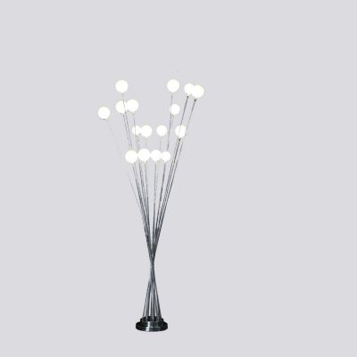 Streamdale Silver Chrysanthe Chrome LED Floor Lamp