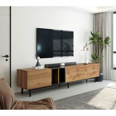 Modern 80" TV Stand with Large Storage