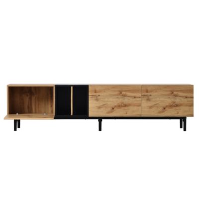 Modern 80" TV Stand with Large Storage