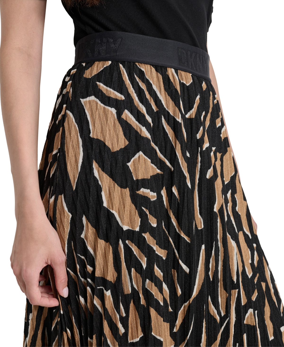 Dkny Women's Pull-On Printed Midi Skirt