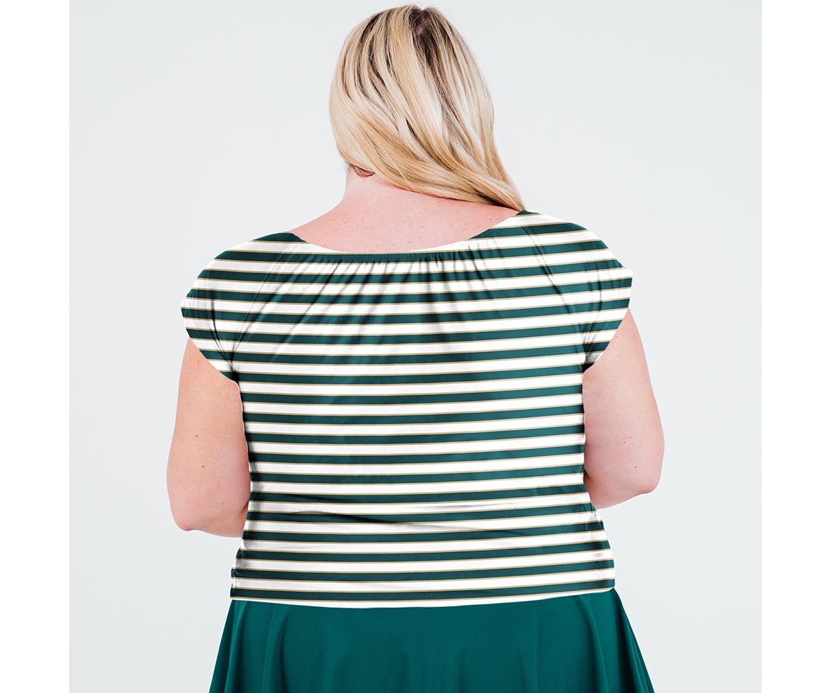 Calypsa Plus Zoey Crop Swim Top