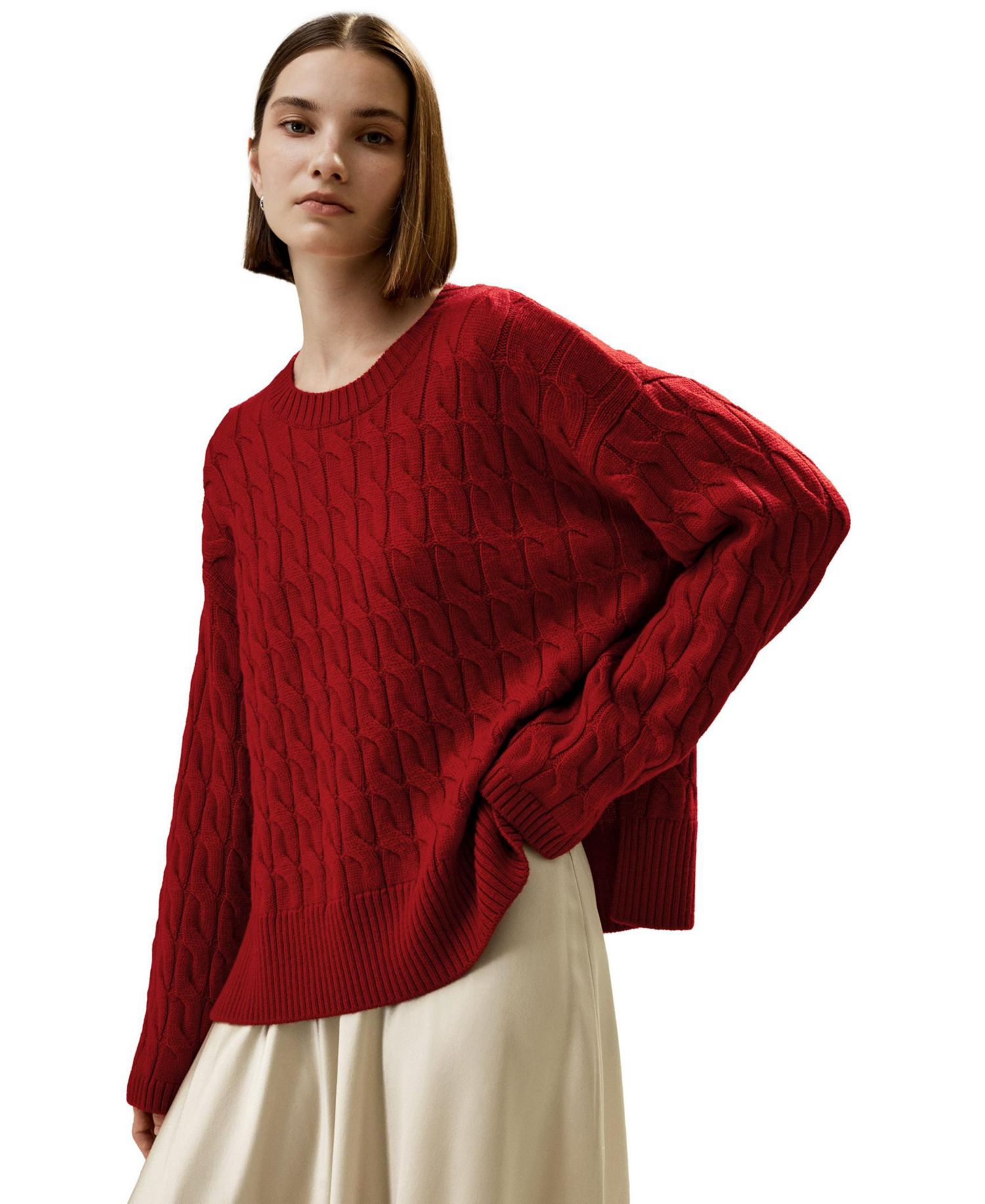 Women's Ultrafine Merino Wool Crewneck Sweater