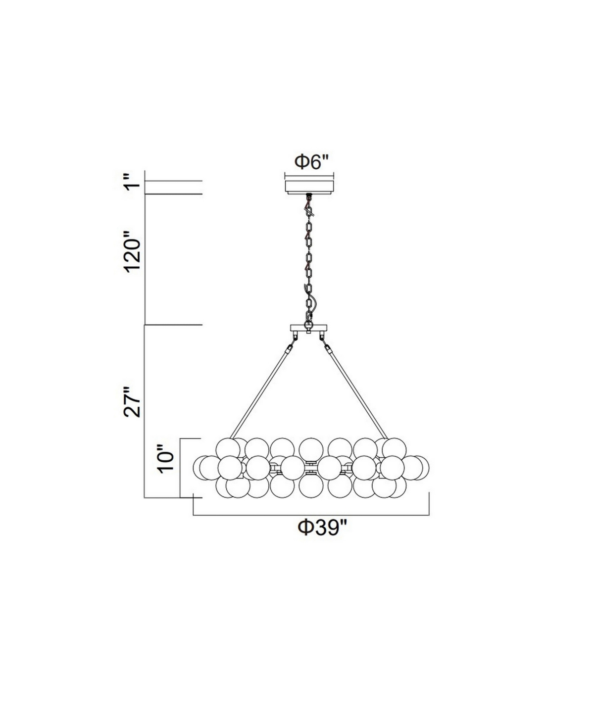 Shop Cwi Lighting 27" Metal Arya 45 Light Chandelier In Black