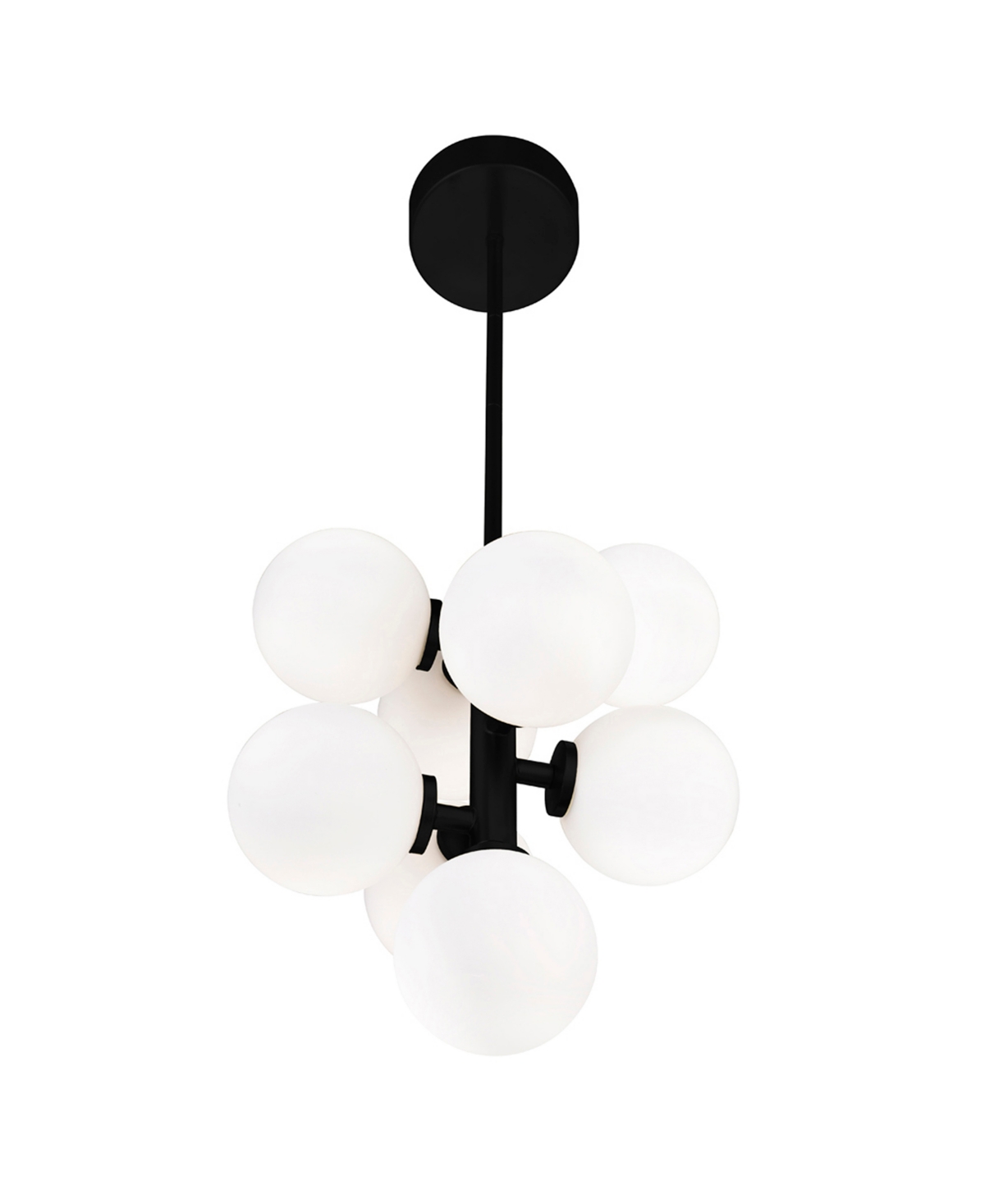 Shop Cwi Lighting 14" Metal Arya 8 Light Pendant In Black