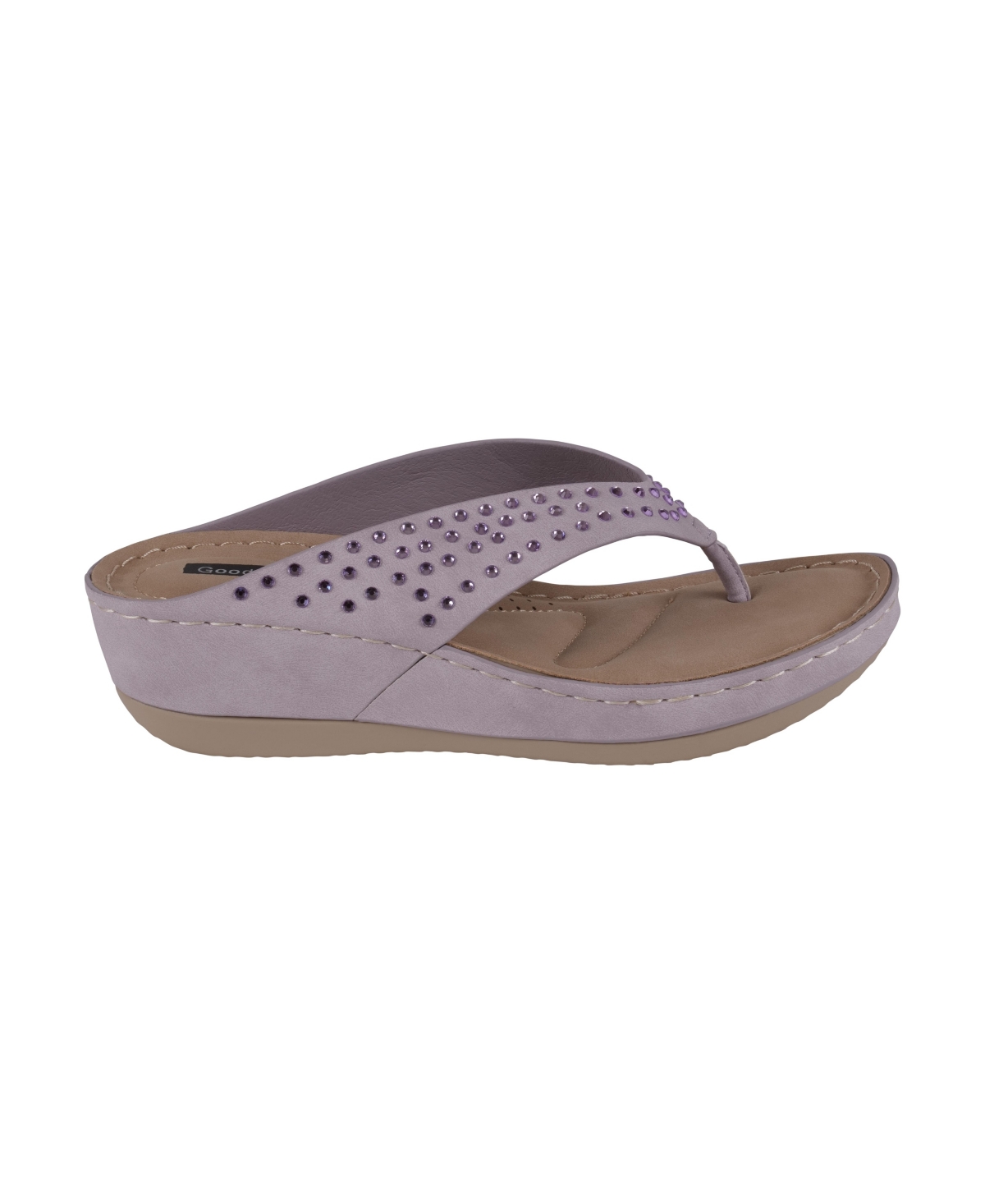 Gc Shoes Women's Tiana Embellished Comfort Wedge Sandals In Purple