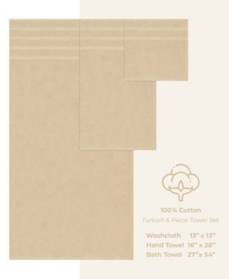 Edison 100% Cotton Luxury 6-Piece Towel Set