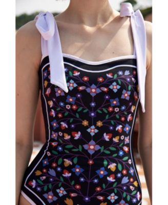 Women's Jungle Puzzle Reversible One-Piece Swimsuit