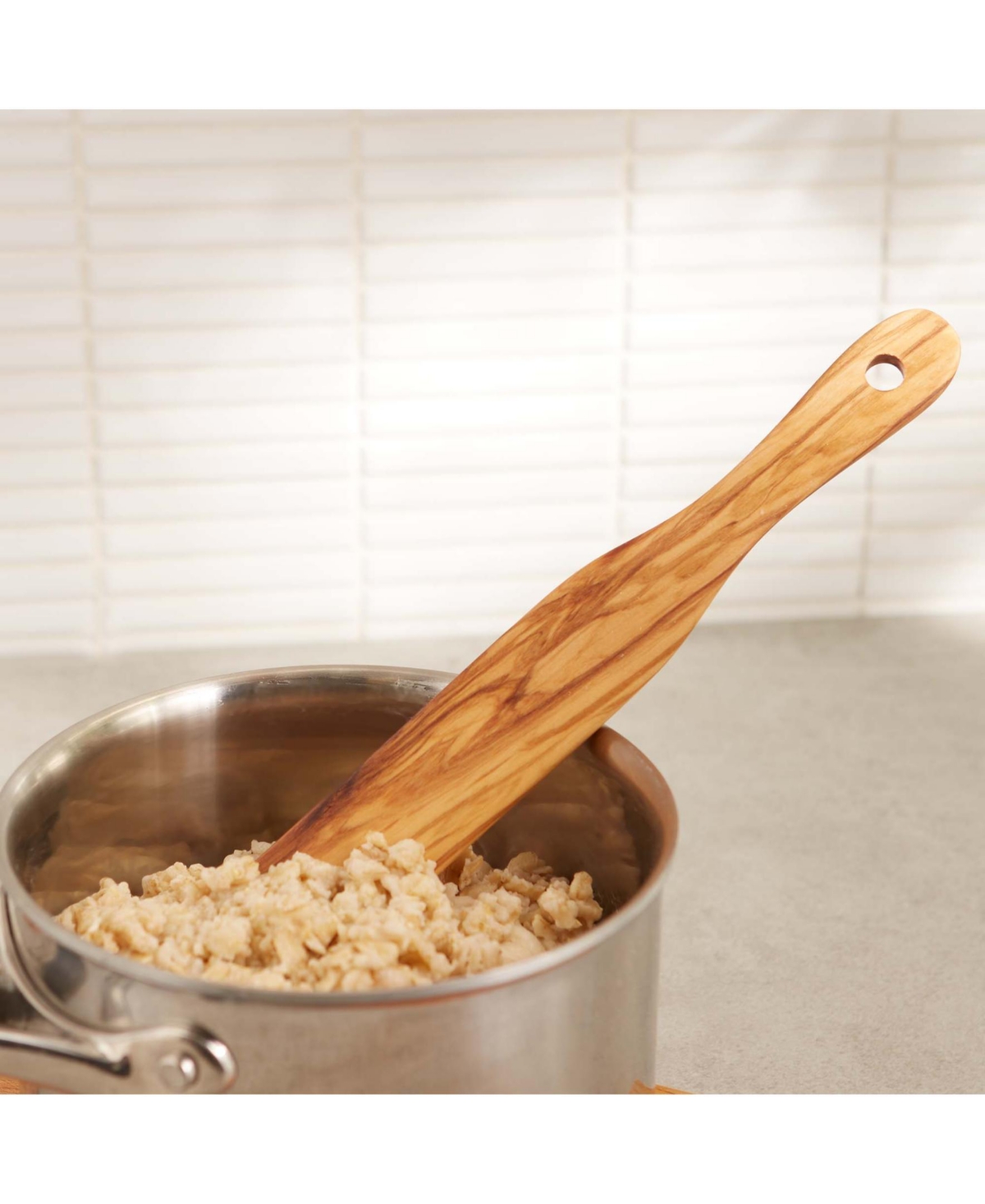Rsvp International Basic Olive Wood 12.5" X 1.5" Spurtle In Brown