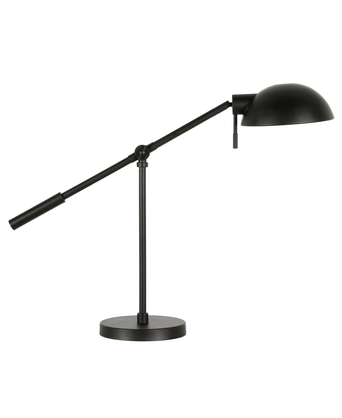 Hudson & Canal Dexter 23.25" Tall Boom Arm Table Lamp With Metal Shade In Blackened Bronze