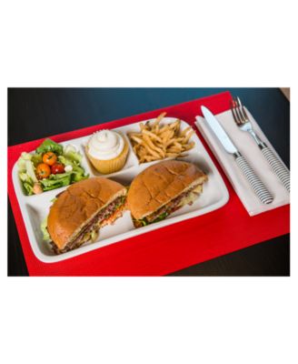 Porcelain Divided TV Tray, Set of 2