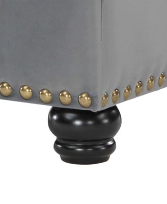 24" Velvet 5th Avenue Storage Ottoman