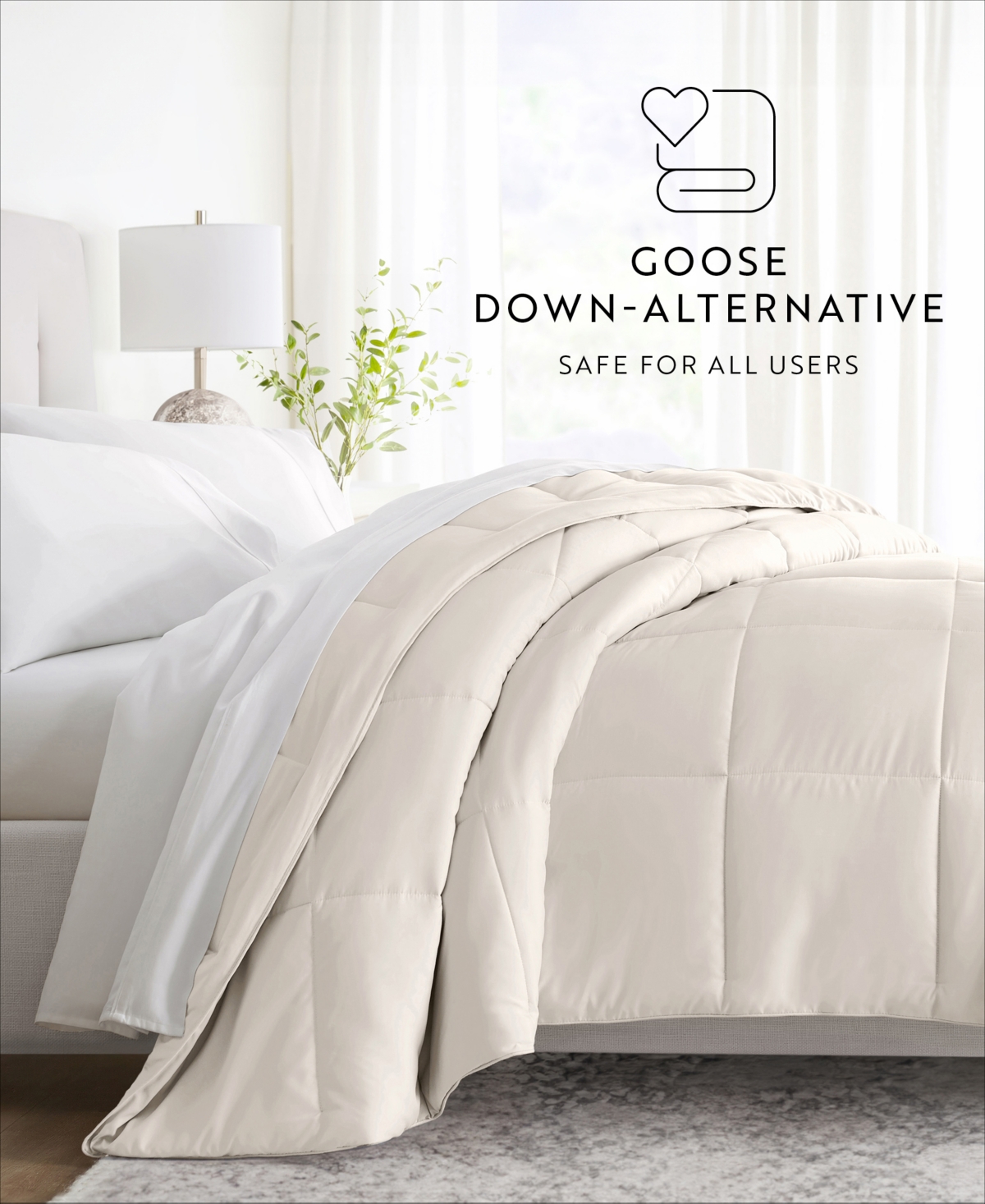 ienjoy Home All Season Lightweight Solid Down Alternative Comforter