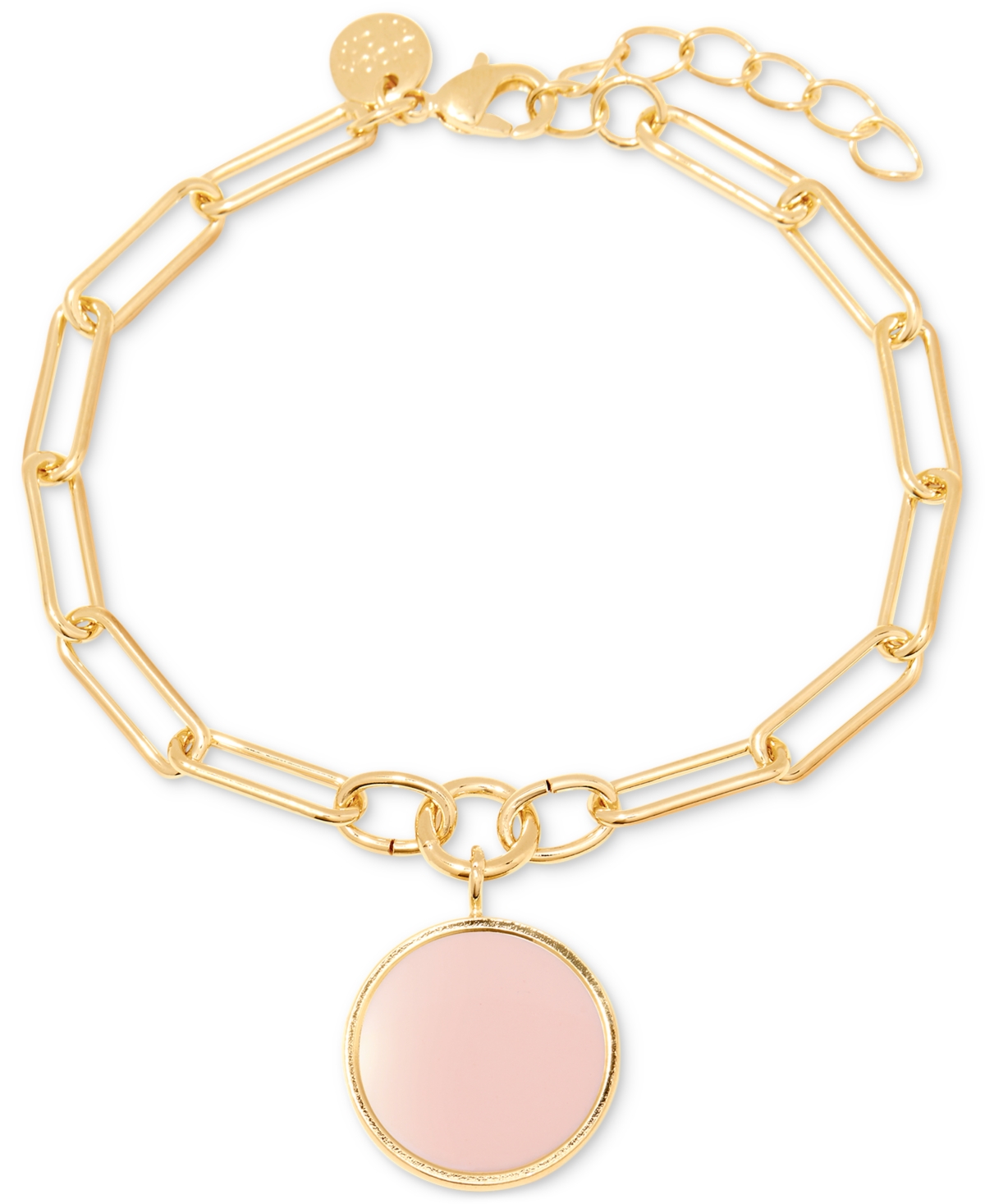 14K Gold Plated Callie Enamel Initial Bracelet - Gold - M
