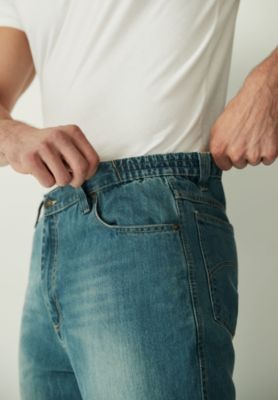 Big & Tall by KingSize Loose-Fit Side Elastic 5-Pocket Jeans