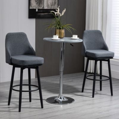   Set of 2  Upholstered  Swivel, Modern Design   Bar Stools
