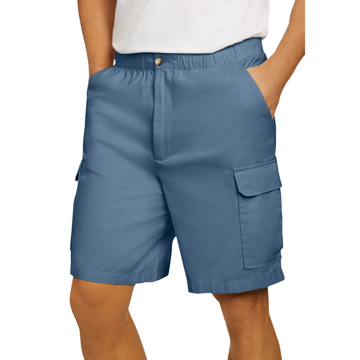 Big & Tall Knockarounds 8&#x22; Full-Elastic Cargo Shorts - Olive